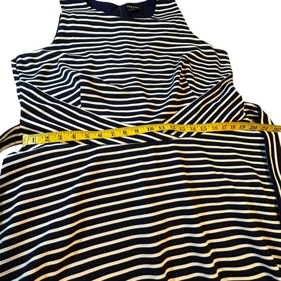 City Chic Navy
and White Striped Sleeveless Dress - Size M/18 - Picture 5 of 14